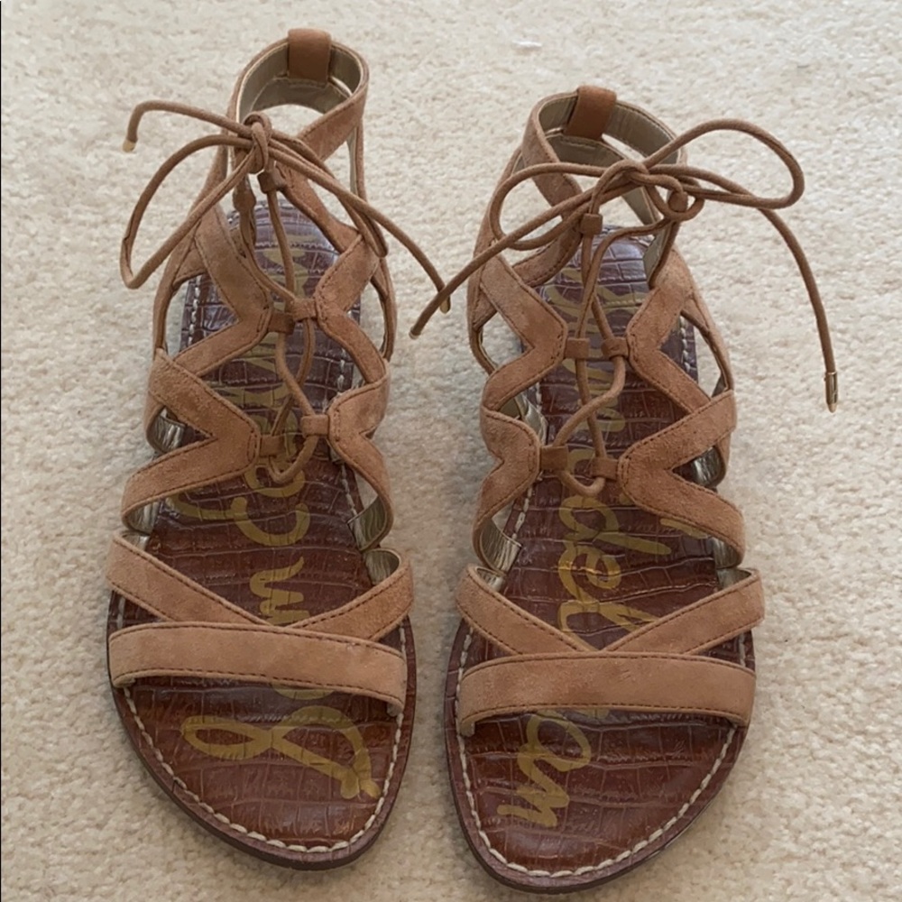 Sam Edelman Gemma Sandal in Camel Suede